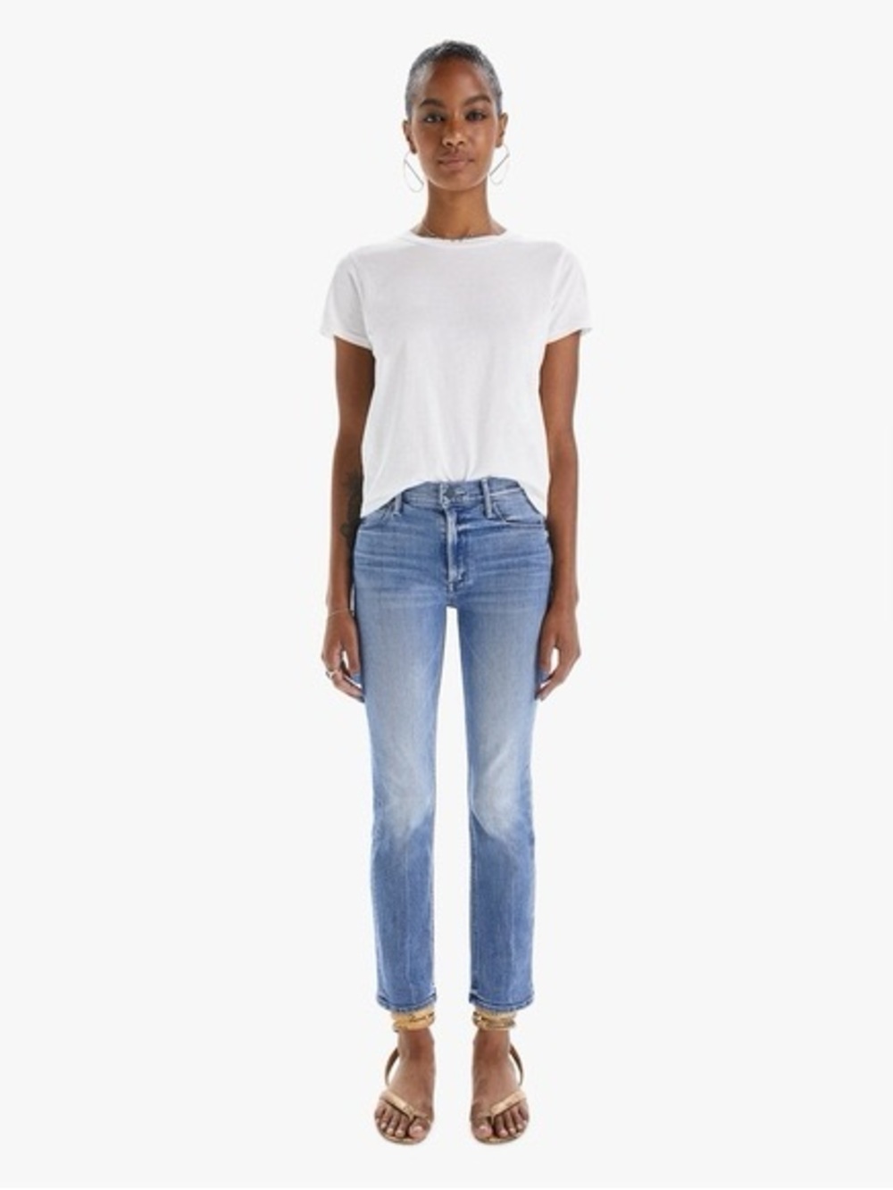Mother Midrise Dazzler Ankle Jeans We The Animals Straight Leg 28